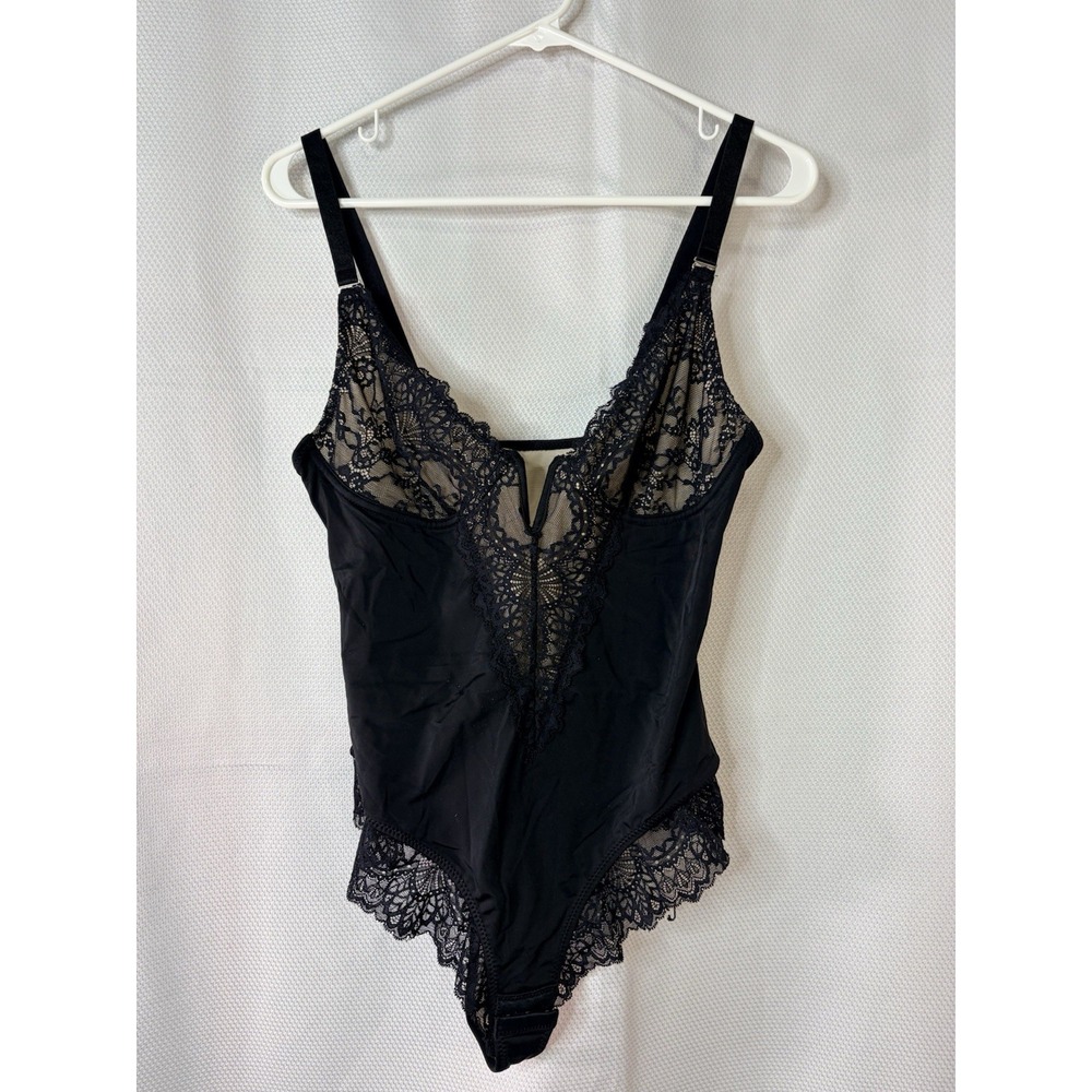 Heyshape Black Lace Bodysuit V-Neck Adjustable Straps Lingerie Shapewear NWT XL